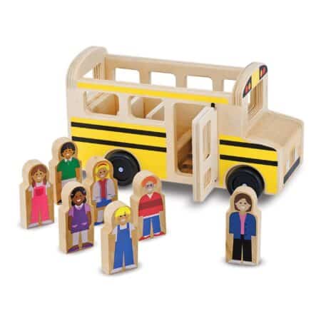 Melissa & Doug School Bus Wooden Toy Set With 7 Figures, Pretend Play, Classic Toys For Ki - Image 2